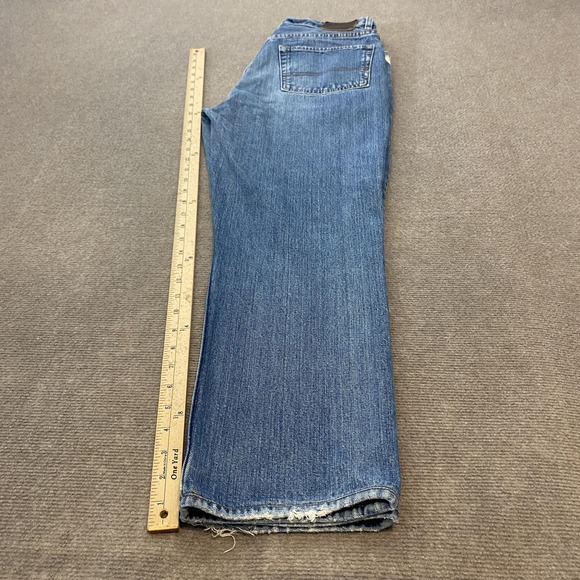 Polo Ralph Lauren Jeans Mens 32 Fits 31x27 Hemmed Distressed Baggy Denim Vintage - Picture 10 of 12